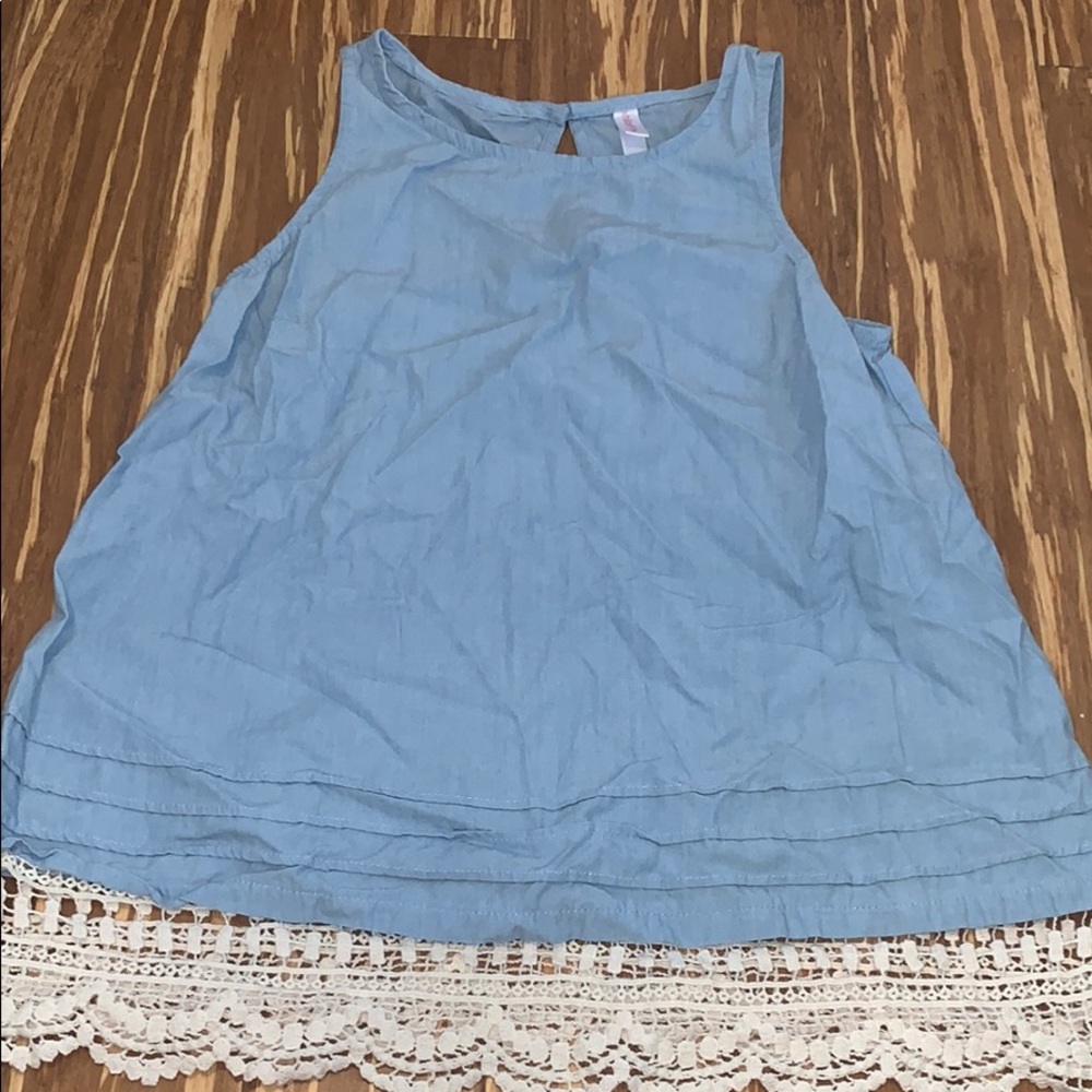light blue blouse